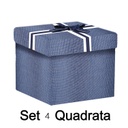 Scatola cartone 1-4 blu quadro cm30x30h28