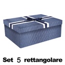 Scatola cartone 1-5 blu rettangolare cm43x34h24