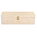 Scatola cassetta vino legno naturale 1 bottiglia champagne cm38x13h12