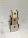 Scatola ecopelle 1-3 neutro quadro cm 22x22h22