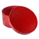 Scatola ecopelle 1-3 rosso tondo cmø38h18