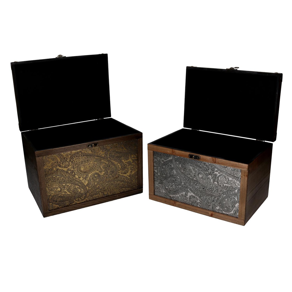 Scatola legno 1-2 rettangolare cm 38x26h26