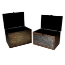 Scatola legno 1-2 rettangolare cm 38x26h26