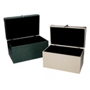 Scatola legno 1-2 rivestita ecopelle rettangolare cm35x22h20