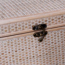 Scatola legno 1-2 sbiancato rettangolare cm34x20,5h17,5