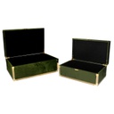 Scatola legno 1-2 verde rettangolare cm48x30h20