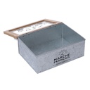 Scatola legno bistrot rettangolare cm19x14h8,5