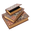 Scatola libro ecopelle 1-3 mandala rettangolare cm32x24h8