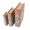 Scatola libro ecopelle 1-3 mandala rettangolare cm32x24h8