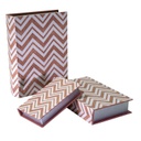 Scatola libro ecopelle 1-3 marroncino cm 26x35h8