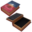 Scatola libro ecopelle con led rettangolare cm29x20h8