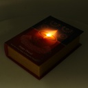 Scatola libro ecopelle con led rettangolare cm29x20h8
