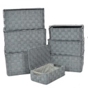 Scatola poliestere 1-7 grigio rettangolare c/manici metallo cm 40x30h21