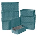 Scatola poliestere 1-7 verde acqua rettangolare cm 40x30h21