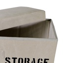 Scatola tessuto 1-2 crema storage quadro pieghevole cm 36x36h20