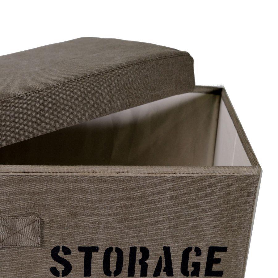 Scatola tessuto 1-2 marrone storage quadro pieghevole cm 36x36h20