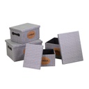 Scatola tessuto 1-4 grigio rettangolarecm 40x30h22