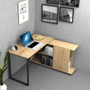 Scrivania con libreria reversibile Rovere OSLO 120x60x h74 cm(OSLORO)