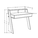 Scrivania da parete Cowork tortora con cassetto 94 cm.