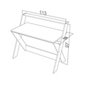 Scrivania stile scandinavo naturale bianco Alixus 113x59xh.97 cm EFFEZ