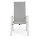 Sedia c-br reclinabile da giardino Steven Lunar 59x72x112h cm