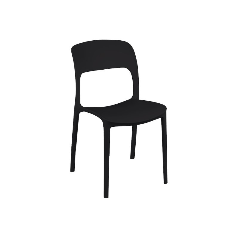 Sedia da giardino in polipropilene Antracite RISTO 47x52x h83 cm