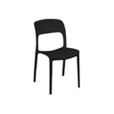 Sedia da giardino in polipropilene Antracite RISTO 47x52x h83 cm
