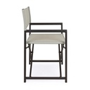 Sedia da giardino pieghevole regista Grigio Scuro-Osso TAYLOR 48x56x h86 cm