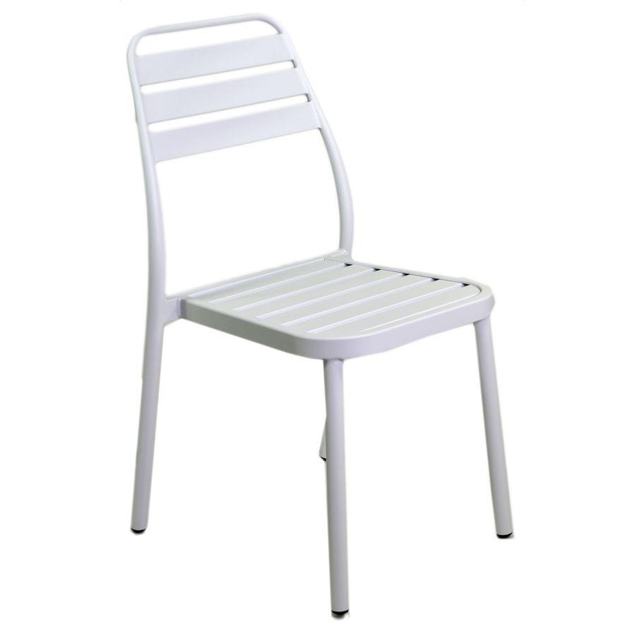 Sedia esterno alluminio las vegas bianca cm 49x 58 x h45-88