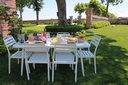 Sedia esterno alluminio las vegas bianca cm 49x 58 x h45-88