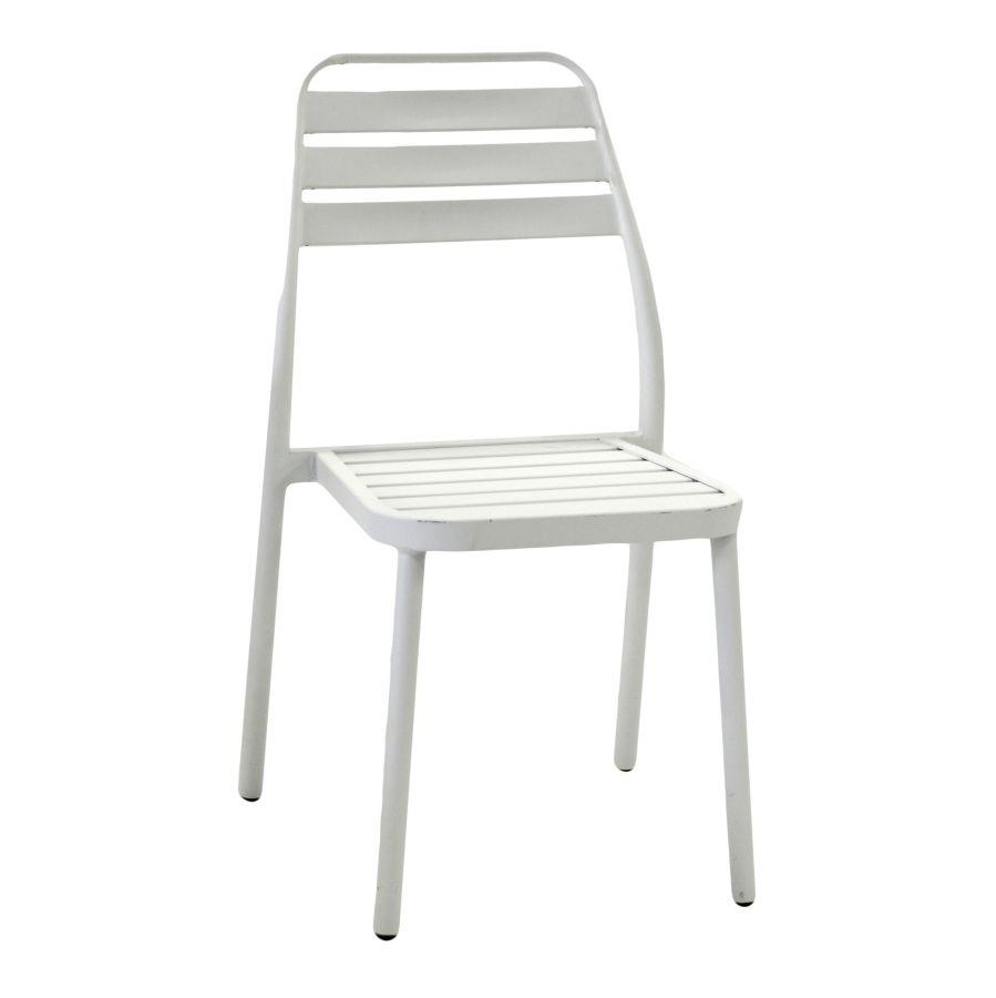 Sedia esterno alluminio las vegas bianca cm 49x 58 x h45-88