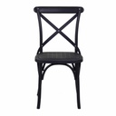 Sedia esterno plastica cross nero cm39x43 x h45,5-89,5