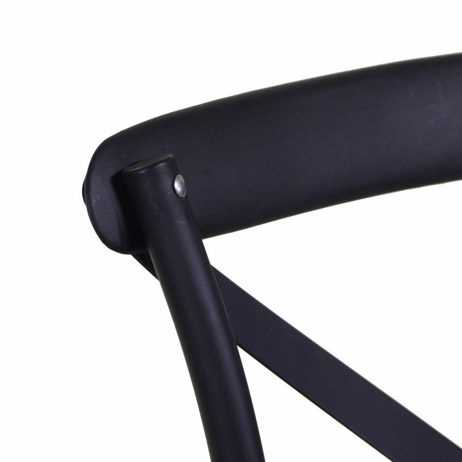 Sedia esterno plastica cross nero cm39x43 x h45,5-89,5