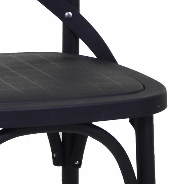 Sedia esterno plastica cross nero cm39x43 x h45,5-89,5