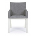 Sedia in alluminio verniciata a polvere grigio cm 55x 62x 82h