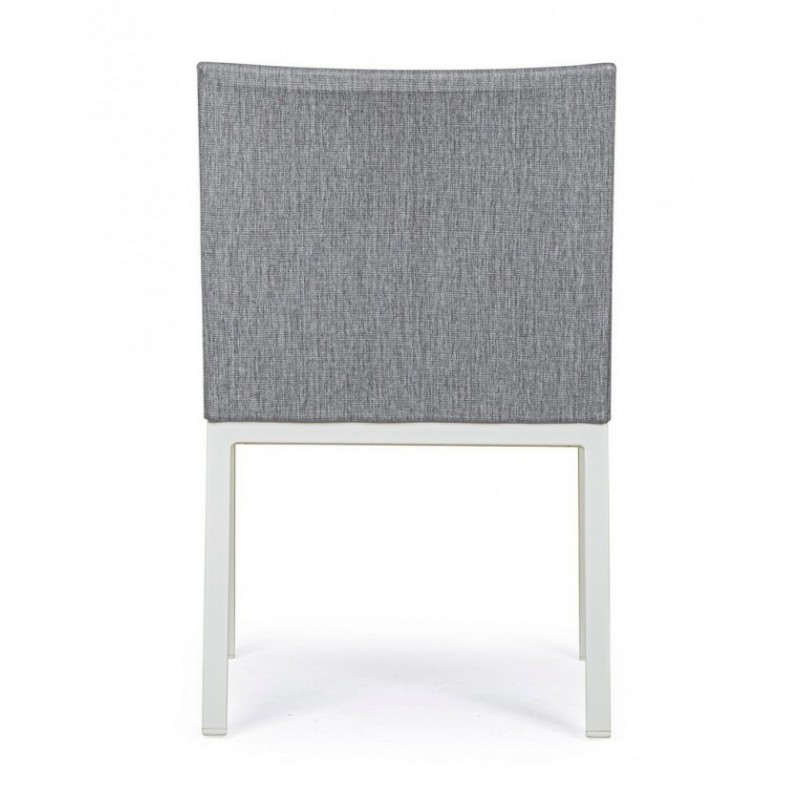 Sedia in alluminio verniciata a polvere grigio cm 55x 62x 82h