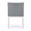 Sedia in alluminio verniciata a polvere grigio cm 55x 62x 82h