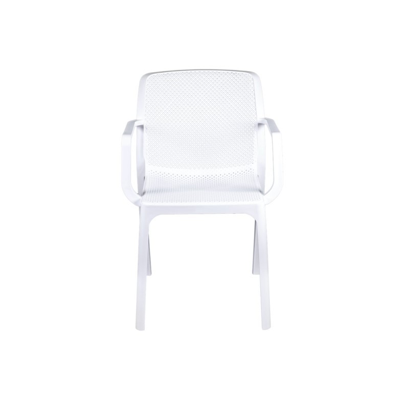 Sedia in polipropilene da giardino con braccioli Bianca DALIAN 46,5x53,5x h55 cm
