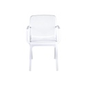 Sedia in polipropilene da giardino con braccioli Bianca DALIAN 46,5x53,5x h55 cm