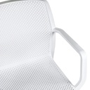 Sedia in polipropilene da giardino con braccioli Bianca DALIAN 46,5x53,5x h55 cm