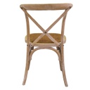 Sedia legno cross naturale impilabile 51x55x46,5-89h cm