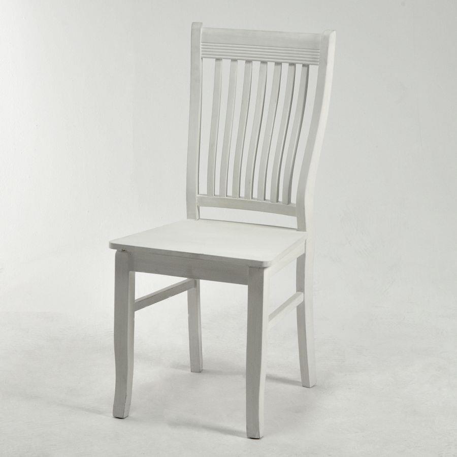 Sedia legno nantes bianca cm 42x45