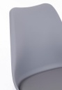 Sedia moderna legno plastica similpelle grigio New trend cm 59 x 49 x 83,5