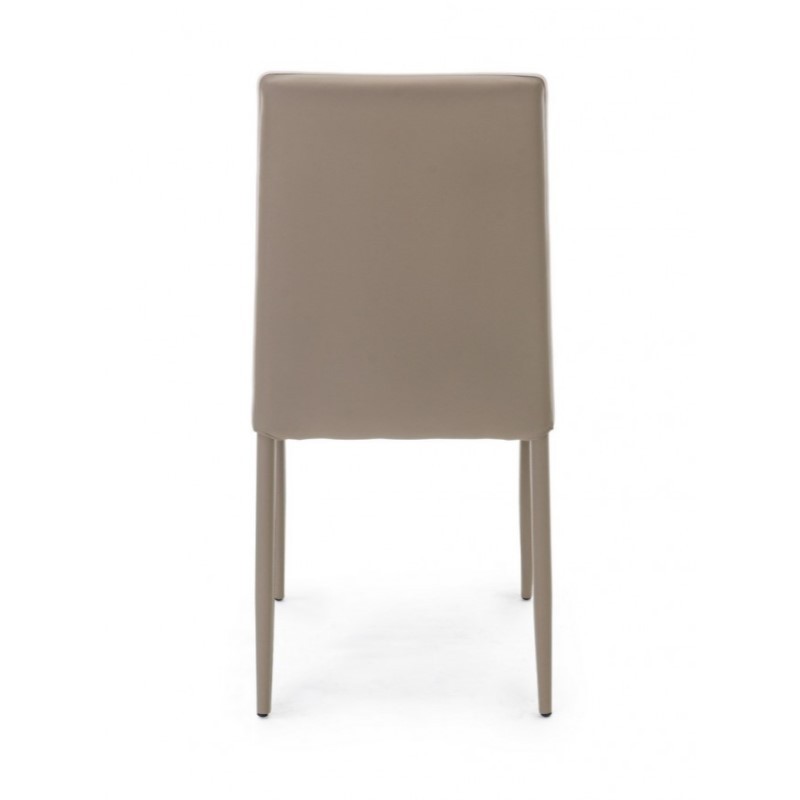 Sedia moderna tortora in similpelle