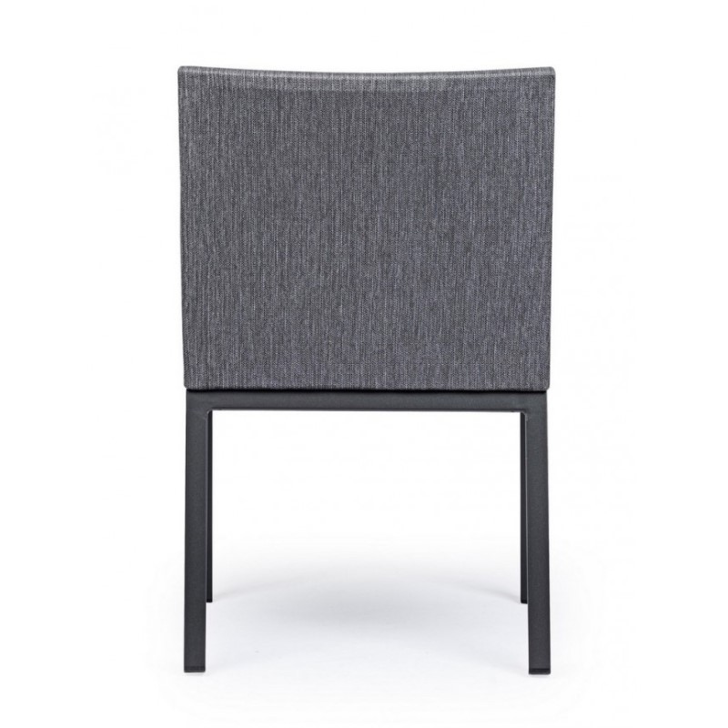 Sedia per esterno con braccioli in tessuto Antracite OWEN JX55 55x62x h82 cm