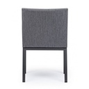 Sedia per esterno con braccioli in tessuto Antracite OWEN JX55 55x62x h82 cm