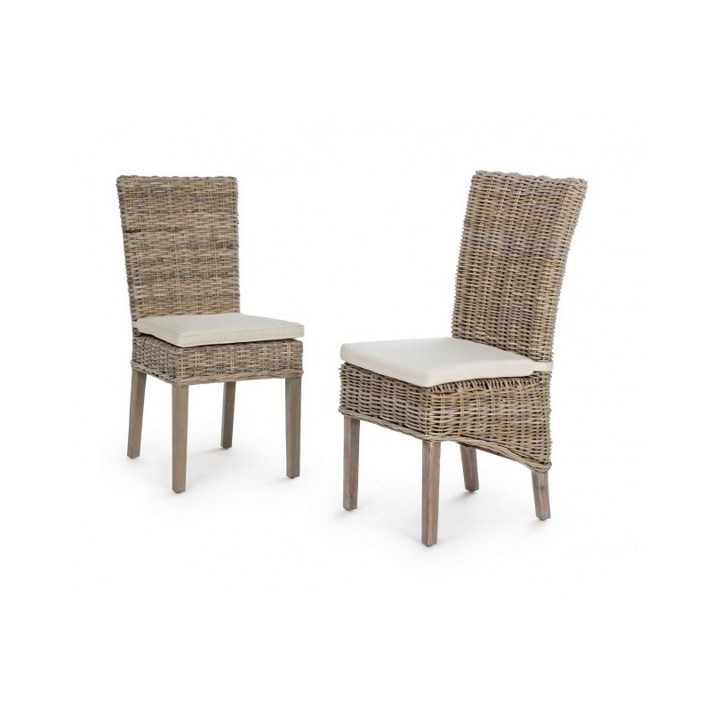 Sedia per esterno in Mogano Luzia 48x59x h104 cm