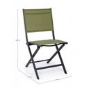 Sedia per esterno in alluminio Antracite Verde ELIN 47x57x h88 cm iperbriko