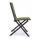 Sedia per esterno in alluminio Antracite Verde ELIN 47x57x h88 cm iperbriko