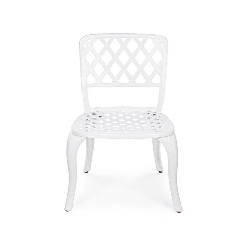 Sedia per esterno in alluminio Bianco FAENZA 44x46x h89 cm
